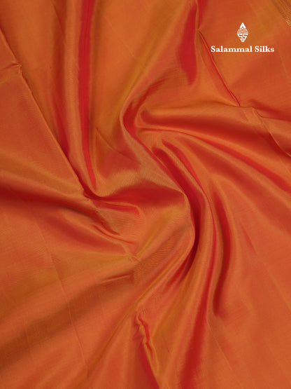 Beautiful Mango Yellow 10 Yards Pure Silk Saree With (5inch) Contrast Maroon Traditional Border