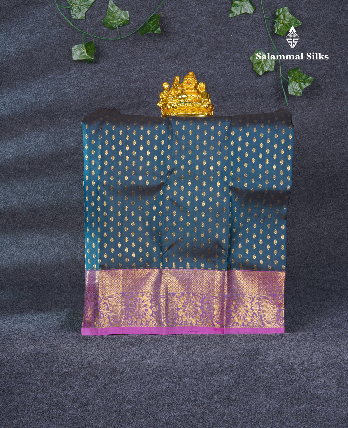 Pure Silk Pattu Pavadai (Dark Bottle Green) With Pink Blouse 20"