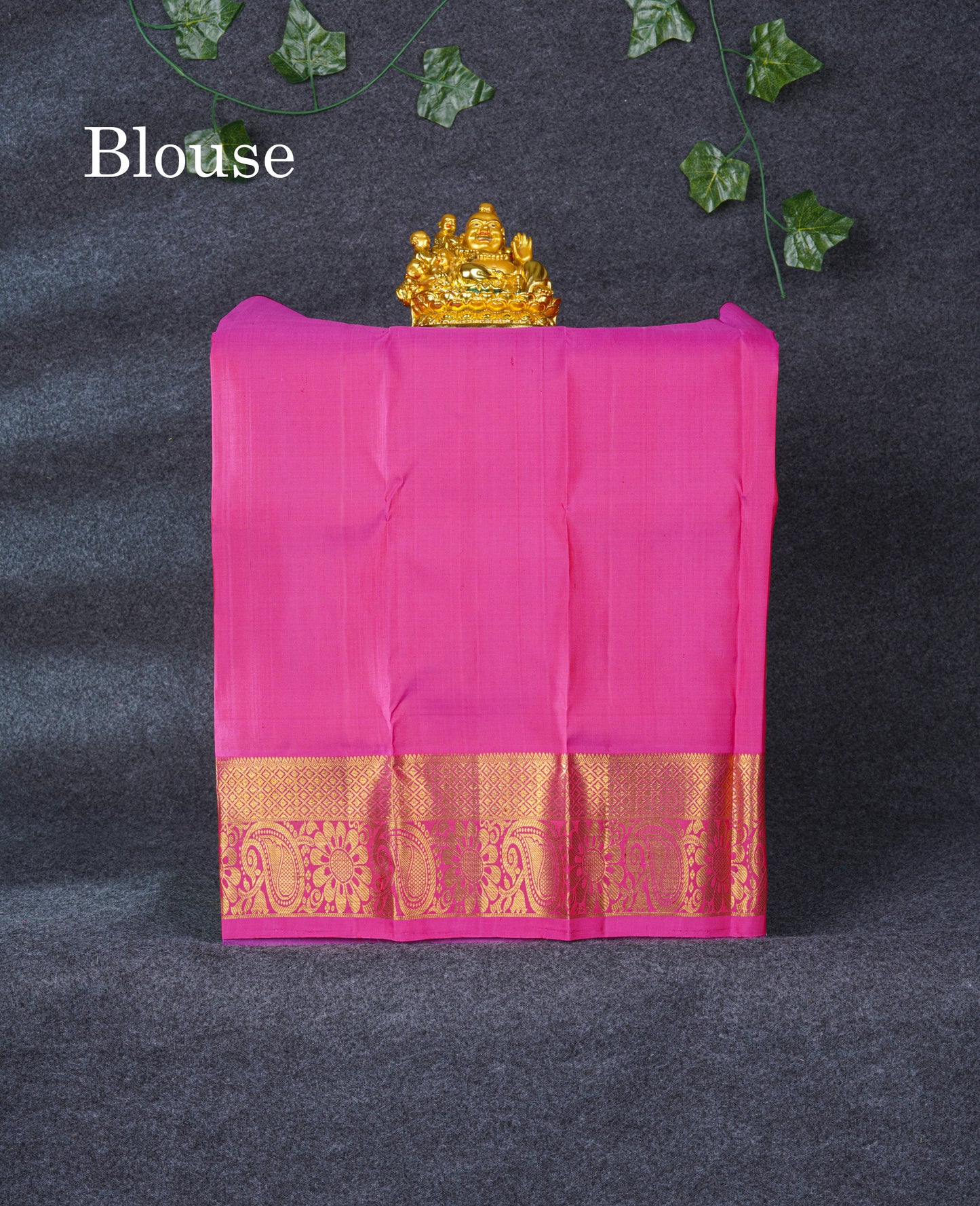 Pure Silk Pattu Pavadai (Dark Bottle Green) With Pink Blouse 20"