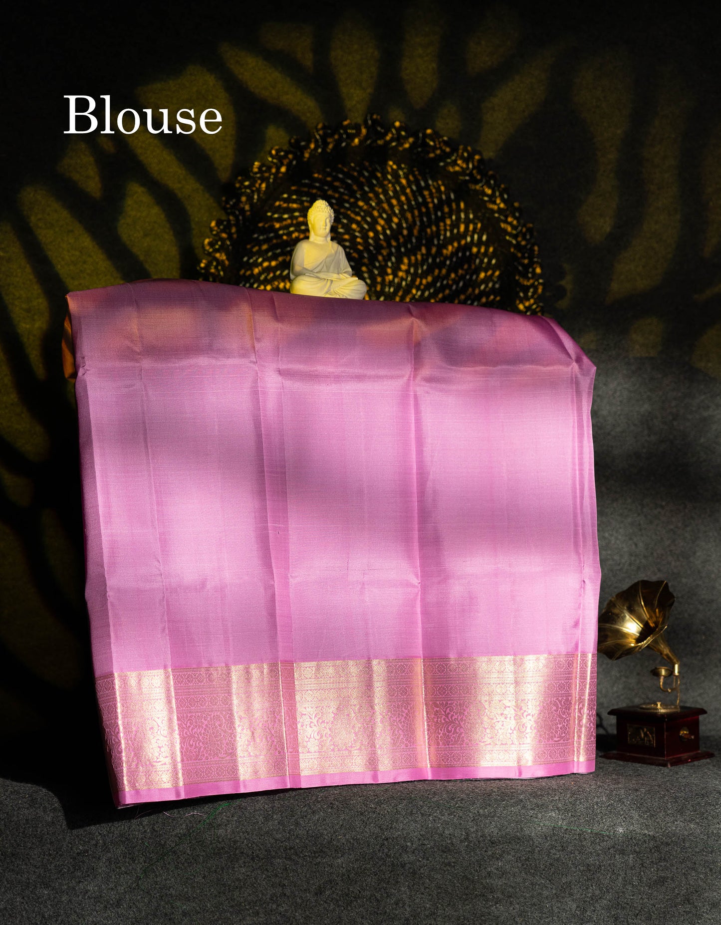Beautiful Pure Silk Pattu Pavadai (Bottle Green) With Contrast Light Pink Blouse 36"