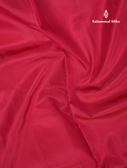 Korvai Beautiful Dual Tone Pink 10 Yards Pure Silk Saree With (4.1 inch) Contrast Green Traditional Border