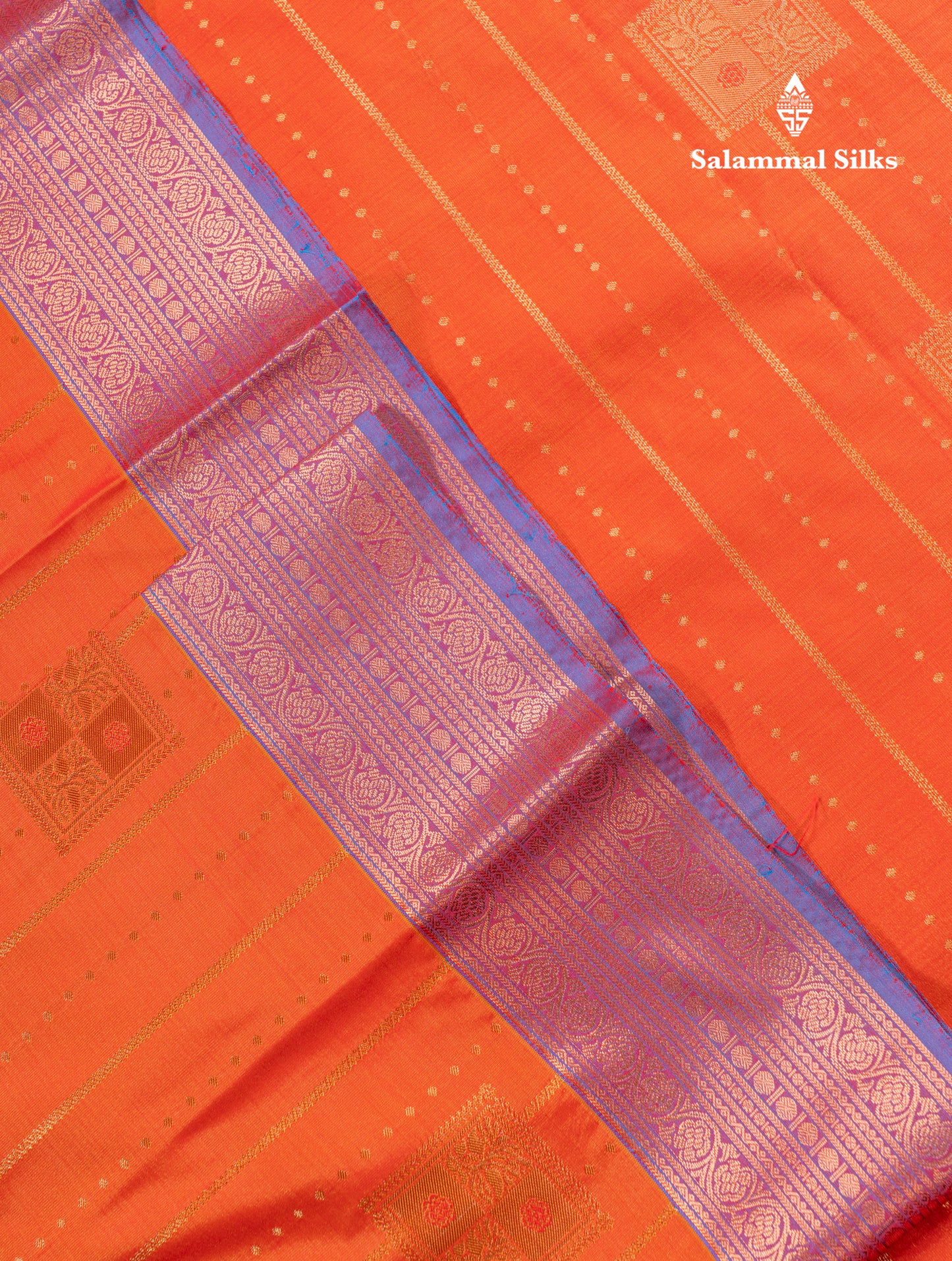 Rust Orange Semi Silk Saree With Traditional Evening Morning Border