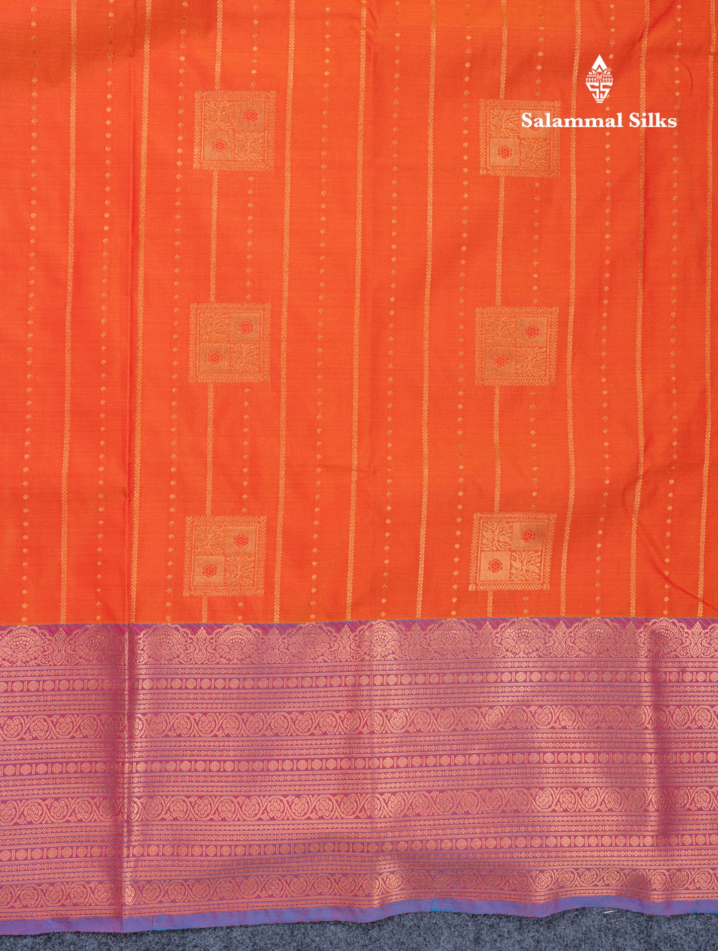 Rust Orange Semi Silk Saree With Traditional Evening Morning Border