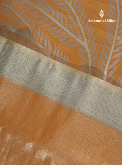 Gold Bridal Semi Silk Saree With Contrast Pista Green Blouse