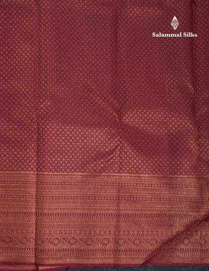 Beautiful Yellow Bridal Kanjivaram Pure Silk Saree With Dark Magenta Designer Blouse