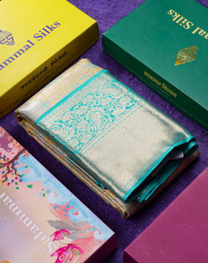 Beautiful Pastel Blue Tissue Semi Silk Saree With Contrast Pink Traditional Evening Morning Border
