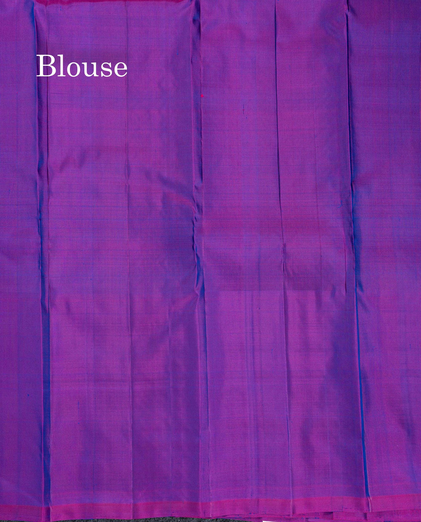 Beautiful Dual Tone Peacock Blue Menakari Thread & Zari Peacock Butta Pure Kanjivaram Silk Saree Contrast Purple Fancy Long Border