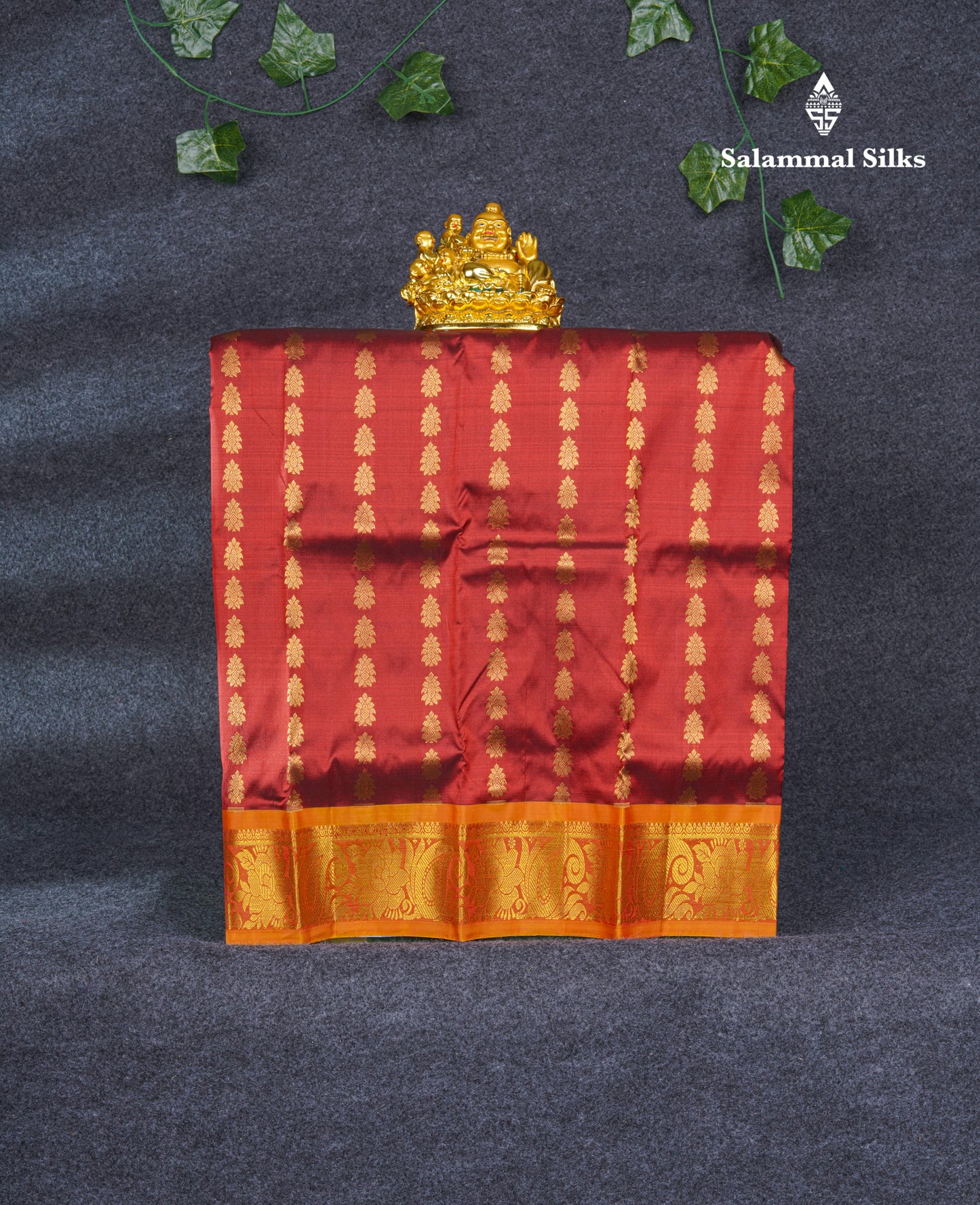 Pure Silk Pattu Pavadai (Maroon) With Mustard Yellow Blouse 20"