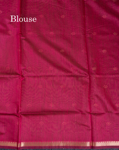 Beautiful Manthulir Green Lines With Zari Butta Maheshwar Cotton Saree With Contrast Black Blouse