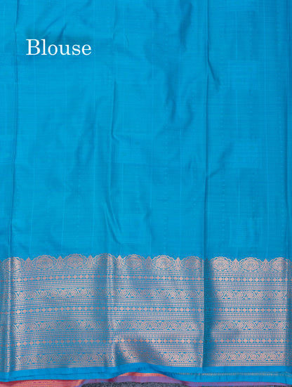 Rust Orange Semi Silk Saree With Traditional Evening Morning Border
