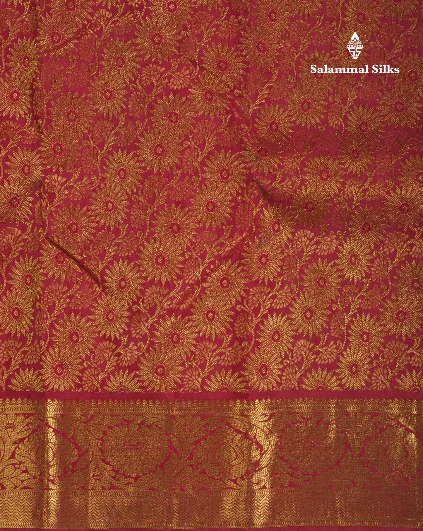 Maroon Beautiful Bridal Kanjivaram Pure Silk Saree With Self Gold Zari Border