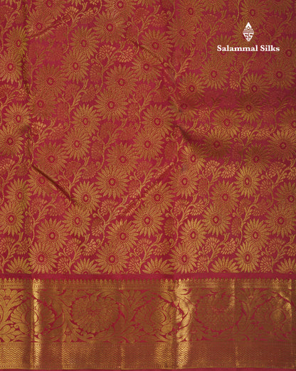 Maroon Beautiful Bridal Kanjivaram Pure Silk Saree With Self Gold Zari Border