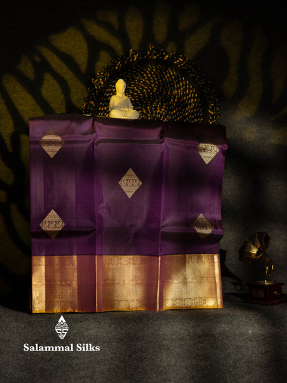 Beautiful Pure Silk Pattu Pavadai (Vadamalli) With Contrast Orange Blouse 36"