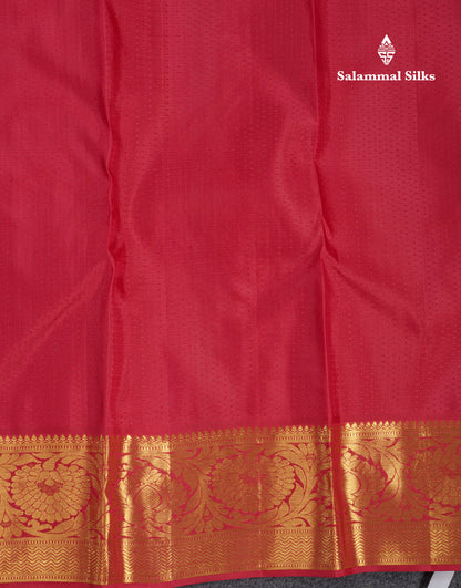 Maroon Beautiful Bridal Kanjivaram Pure Silk Saree With Self Gold Zari Border