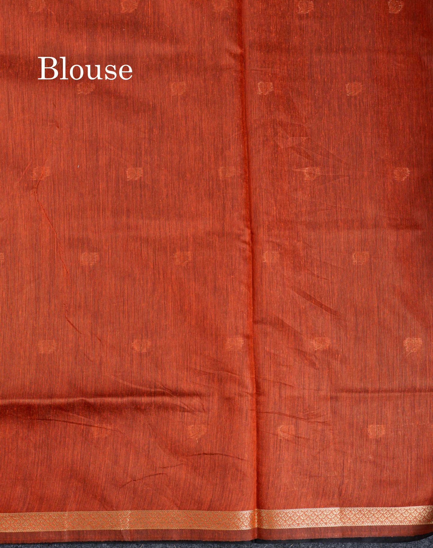 Beautiful Black Zari Butta Maheshwar Cotton Saree With Contrast Dual Tone Brown Blouse
