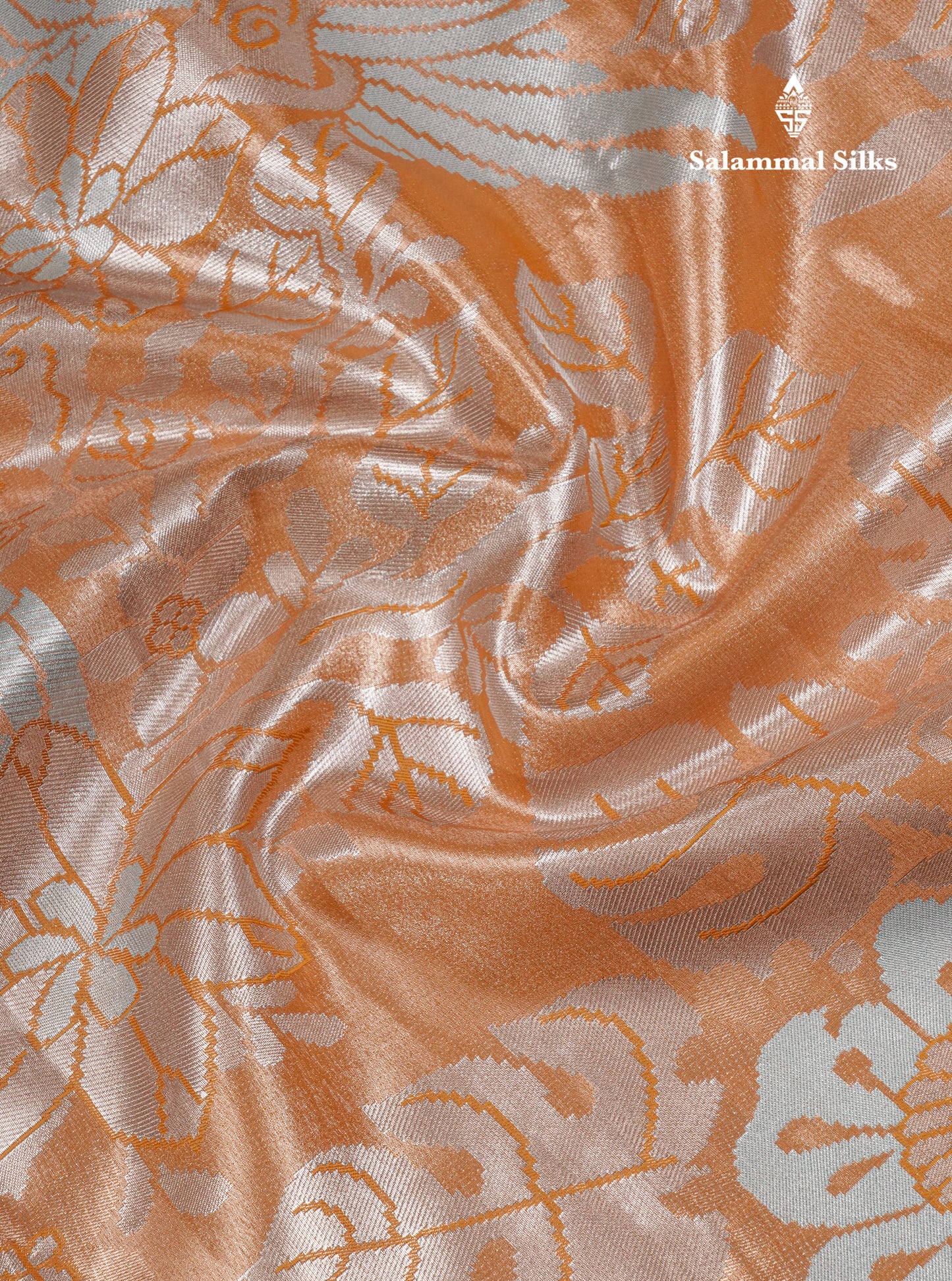 Light Chocolate Bridal Semi Silk Saree With Contrast Light Green Evening Morning Border
