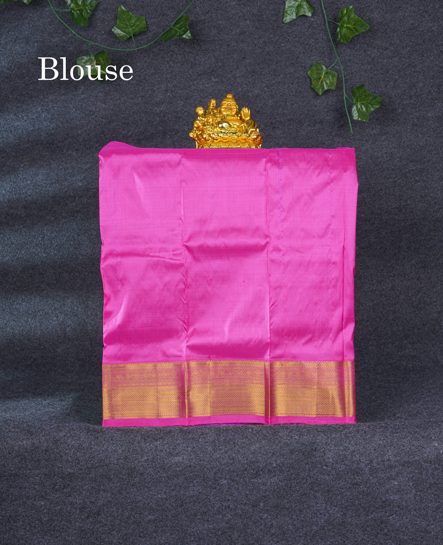 Pure Silk Pattu Pavadai (Royal Blue) With Pink Blouse 19.2"