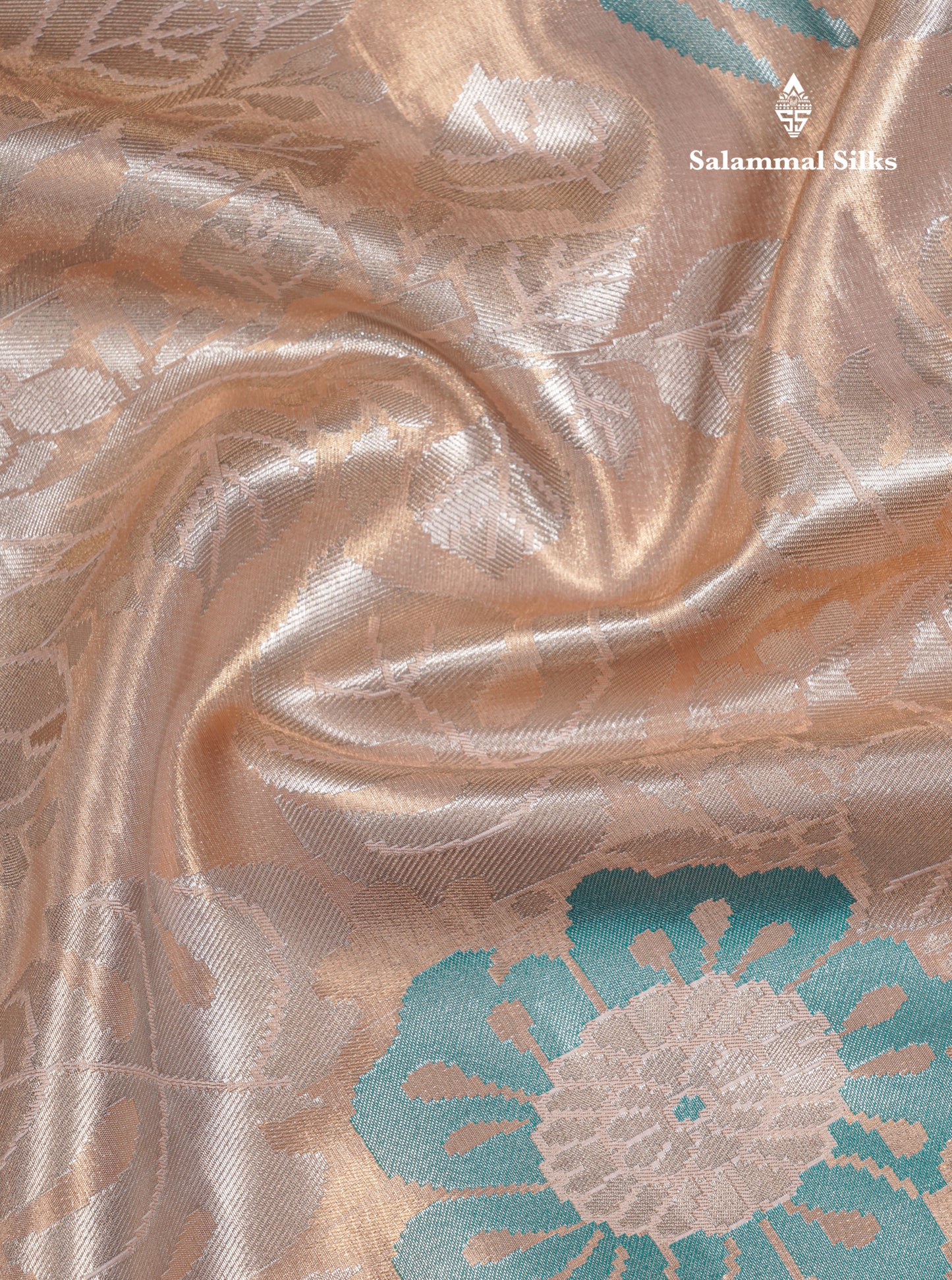 Light Chocolate Bridal Semi Silk Saree With Contrast Light Green Evening Morning Border