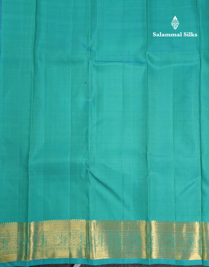 Sapphire Blue Meenakari Work Bridal Pure Kanjivaram Silk Saree With Gold Zari Border
