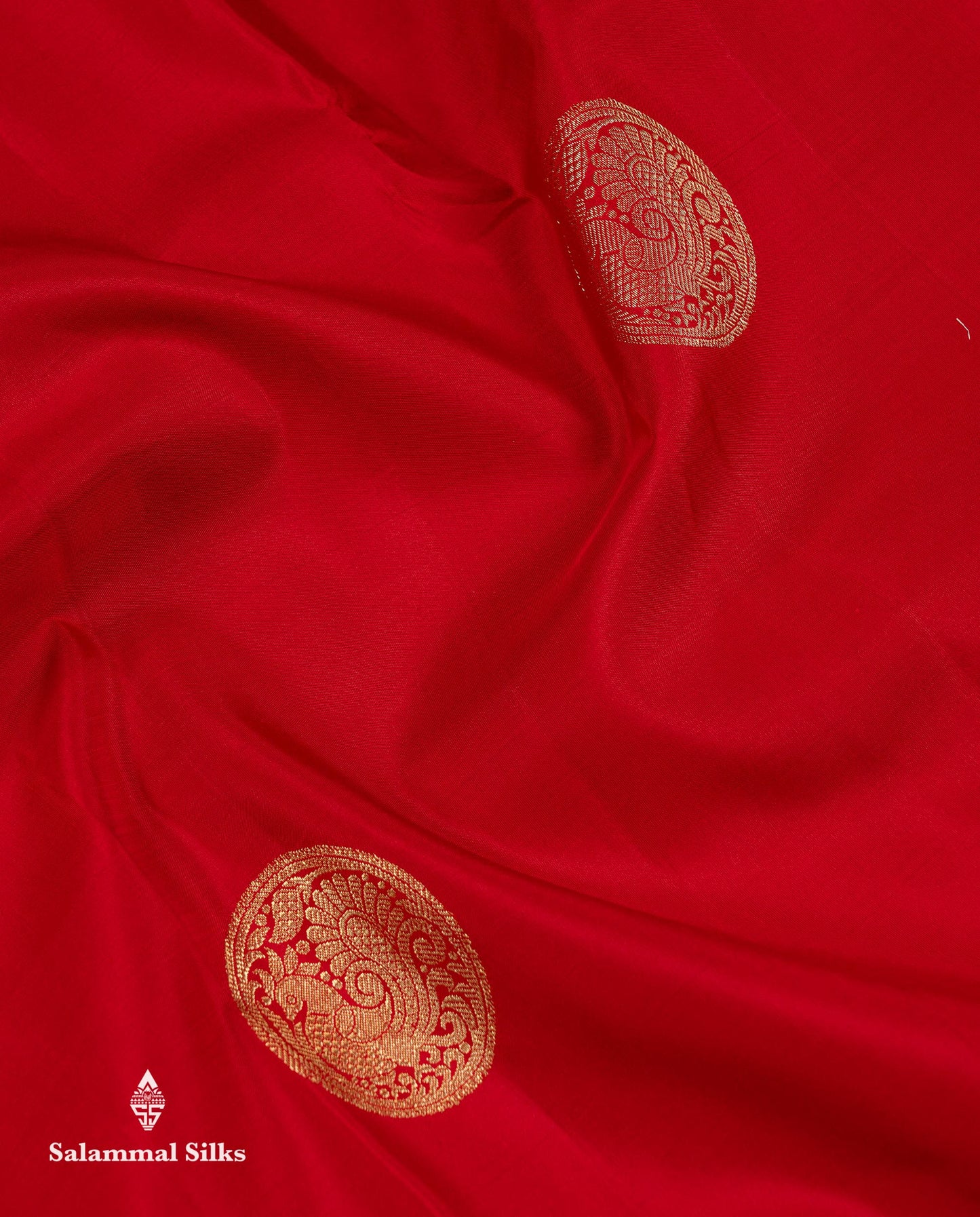 Beautiful Chilly Red Pure Kanjivaram Silk Saree With Traditional Evening Morning Border