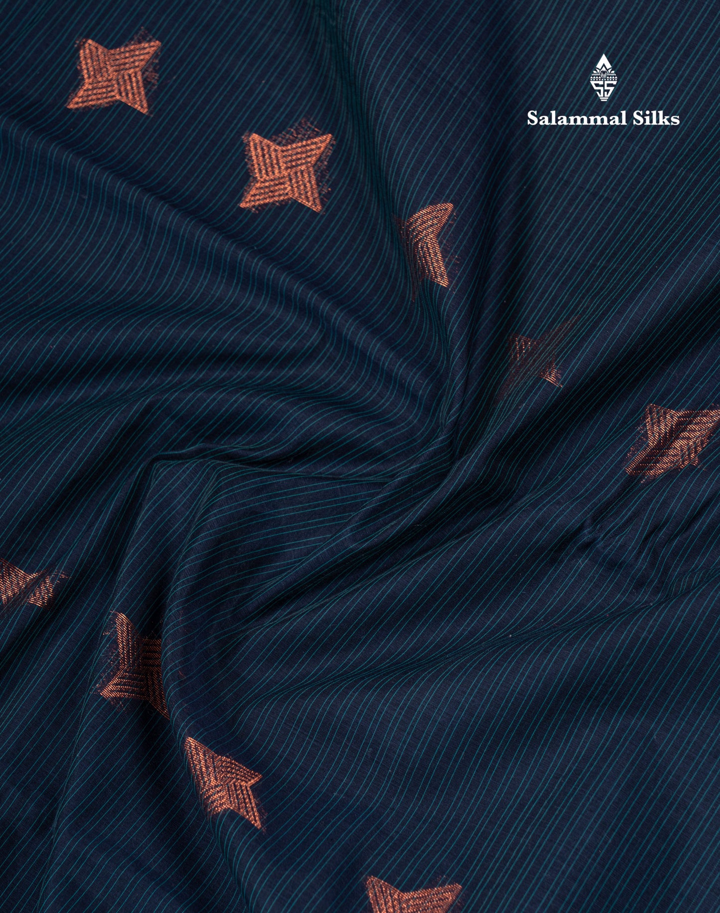 Beautiful Dark Navy Blue Kota Cotton Saree With Contrast Light Maroon Fancy Border