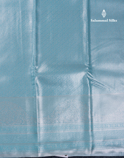 Light Chocolate Bridal Tissue Semi Silk Saree With Traditional Evening Morning Border