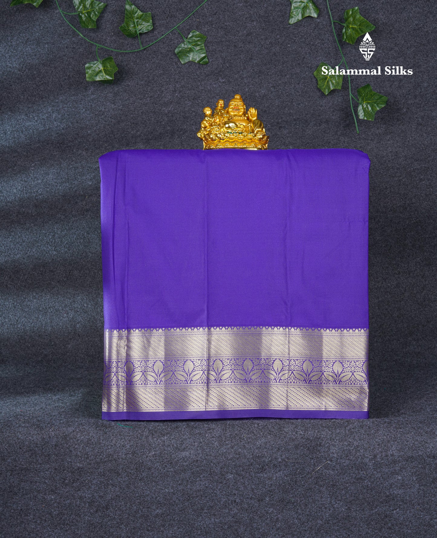 Semi Pattu Pavadai ( Light Green ) With Violet Blouse 21"