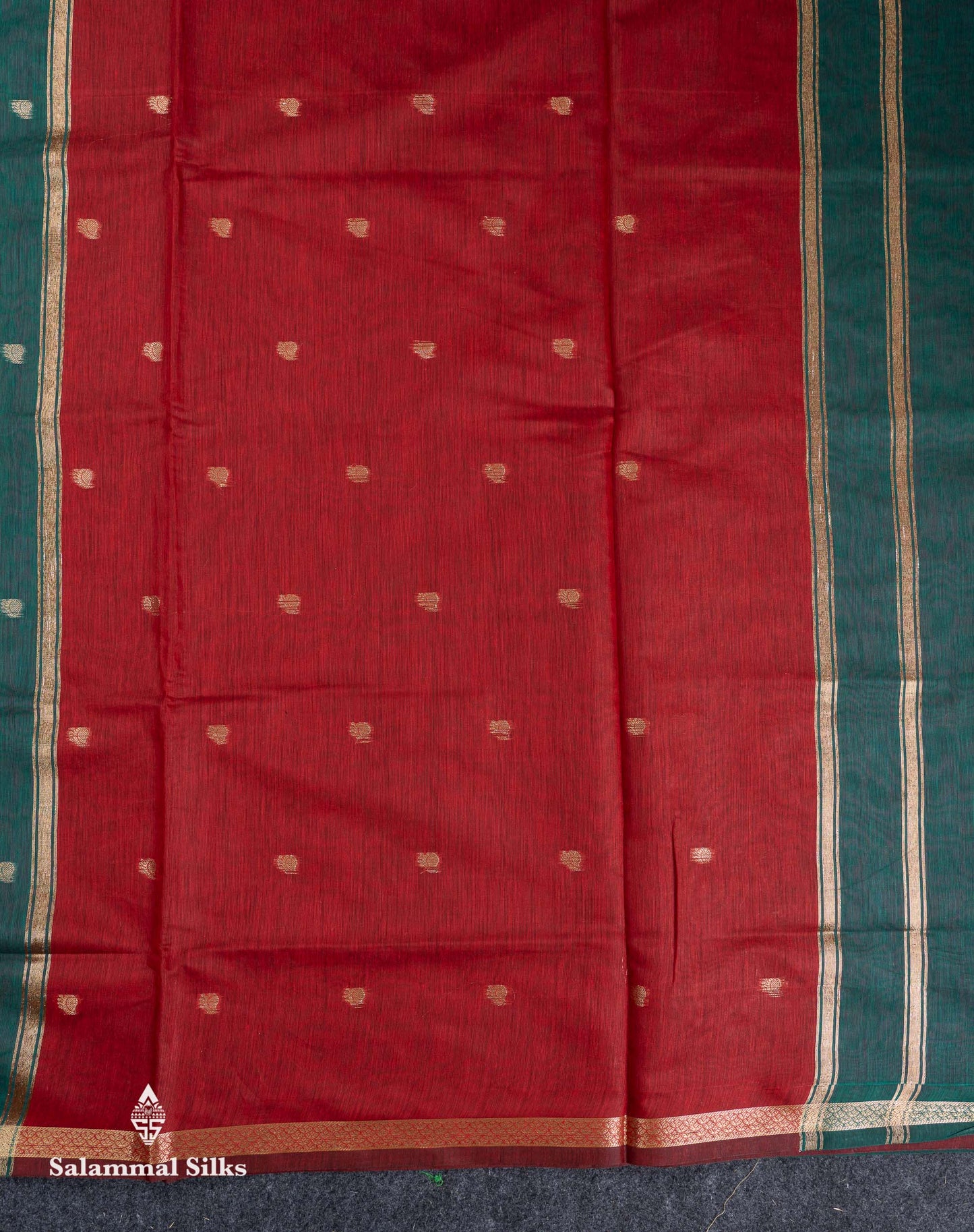 Beautiful Black Zari Butta Maheshwar Cotton Saree With Contrast Dual Tone Brown Blouse