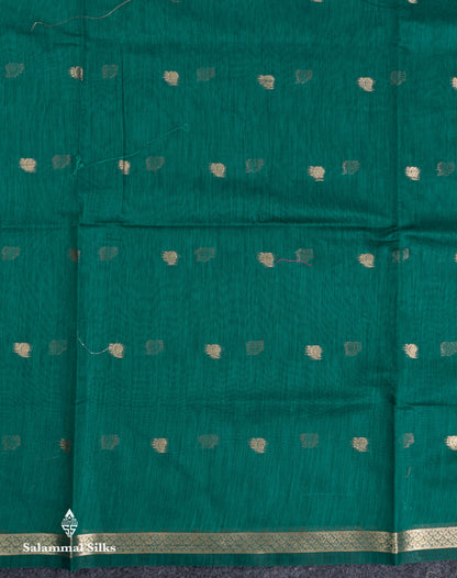 Beautiful Black Zari Butta Maheshwar Cotton Saree With Contrast Dual Tone Brown Blouse