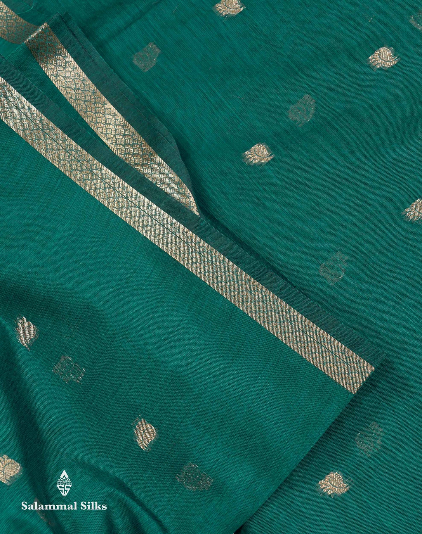 Beautiful Black Zari Butta Maheshwar Cotton Saree With Contrast Dual Tone Brown Blouse