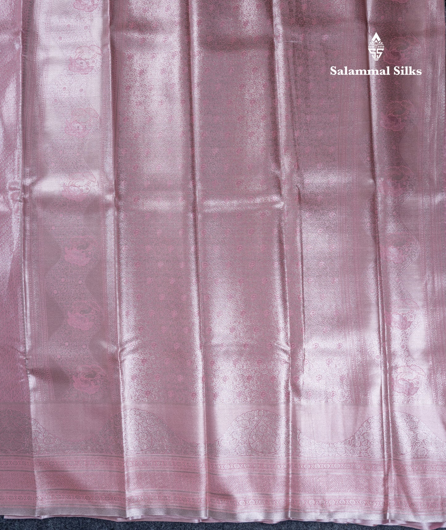 Light Chocolate Bridal Tissue Semi Silk Saree With Traditional Evening Morning Border