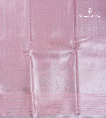 Light Chocolate Bridal Tissue Semi Silk Saree With Traditional Evening Morning Border