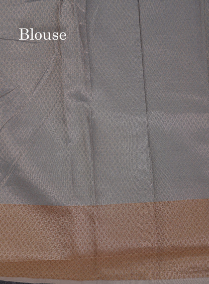 Premium Sandal Tissue Crush Fancy Saree With Traditional Border