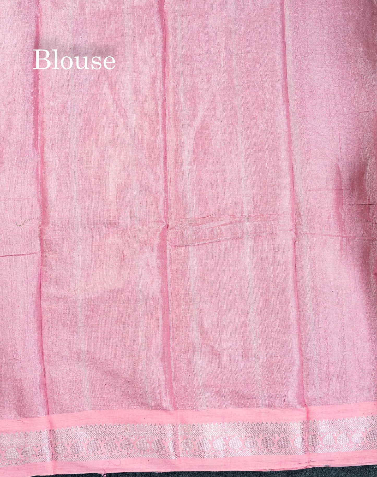 Stunning Pastel Violet Tissue Sungudi Cotton Saree With Small Traditional Silver Zari Border
