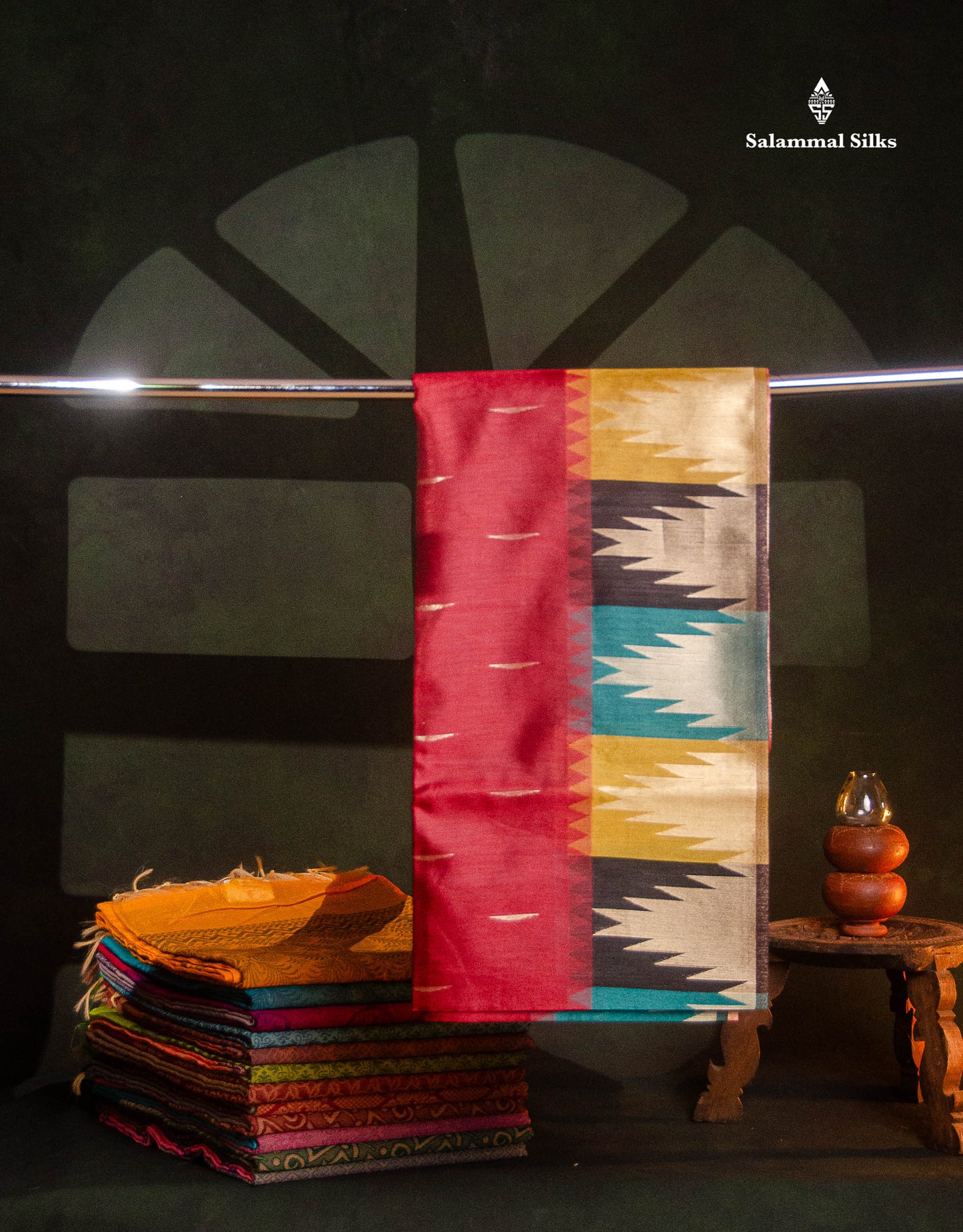 Beautiful Maroon Malli Moggu Zari Butta Cotton Mix Saree With Contrast Multicolour Traditional Temple Border