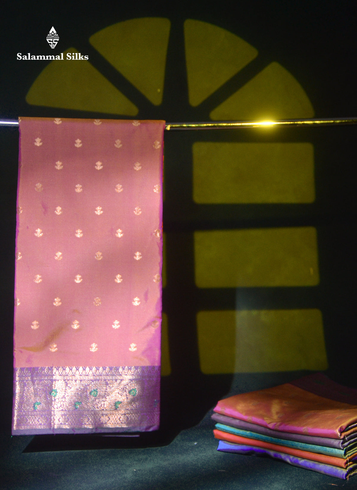 Beautiful Dual Tone Pink Shade Semi Silk Saree With Contrast Magenta Traditional Border