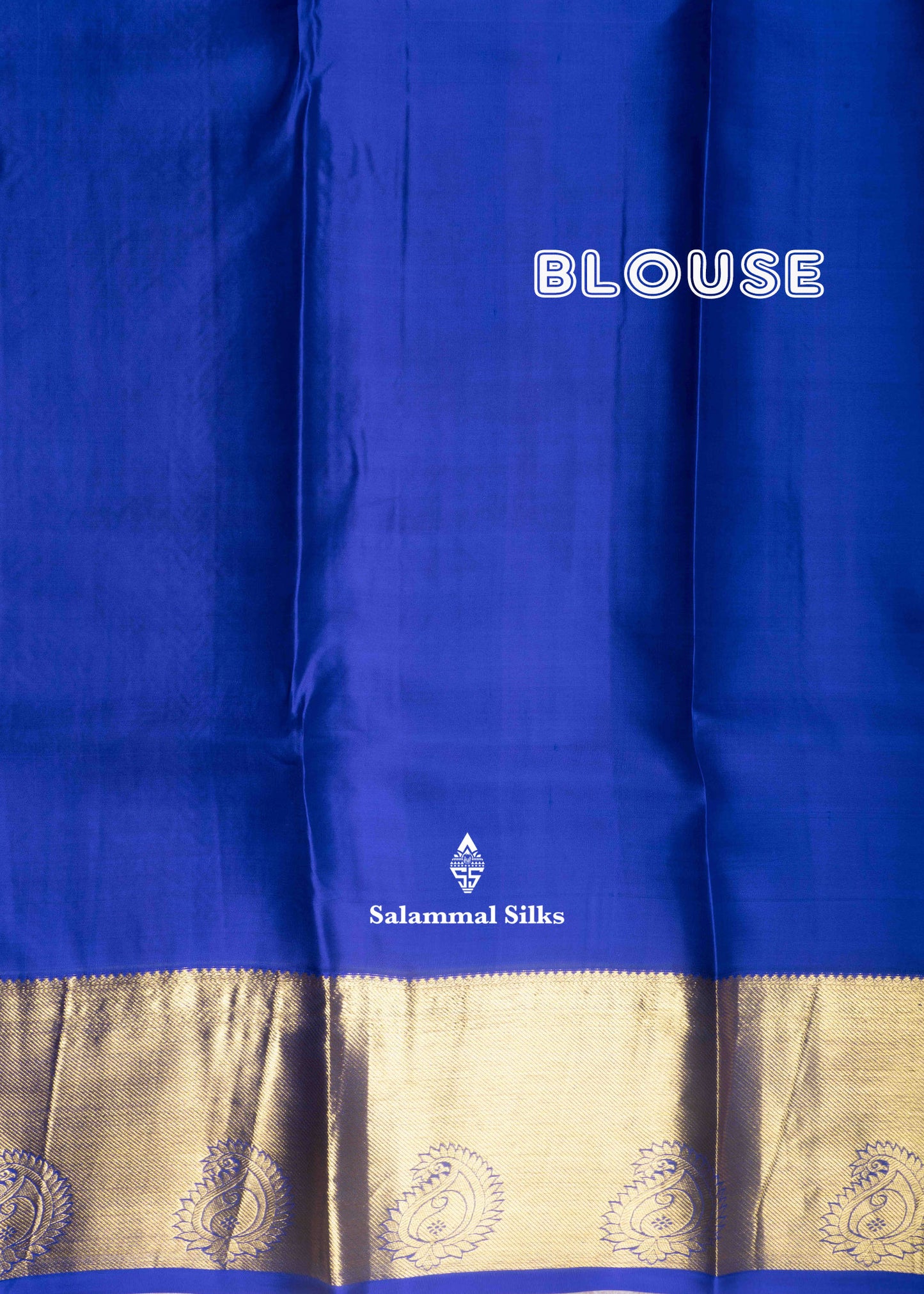 Kanjivaram Green Pure Silk Jacquard Saree With Ink Blue  Blouse