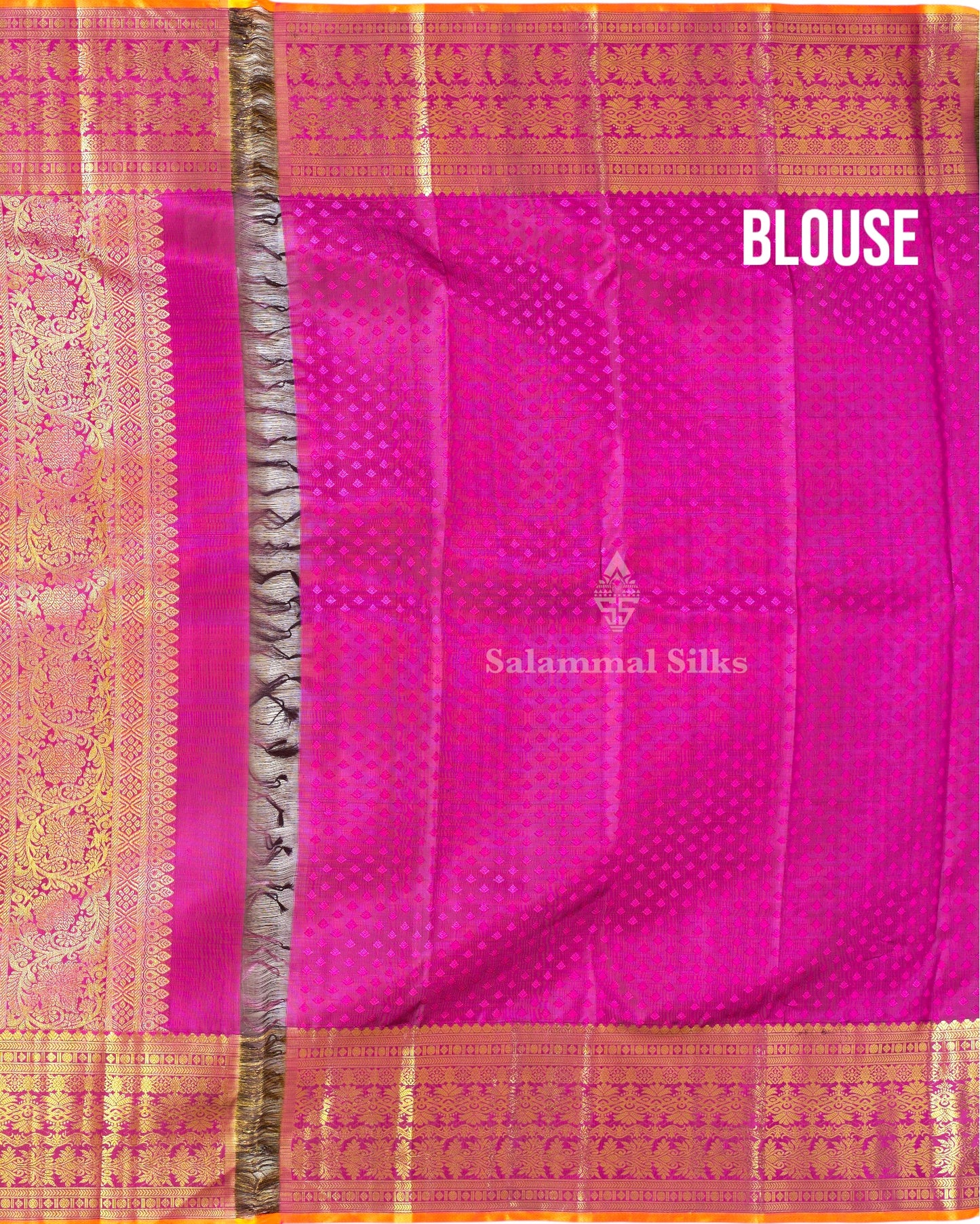 Exclusive Bridal Lavender Colour Kanjivaram Pure Silk Saree Pure Silver Zari Saree with Contrast Vadamalli Border