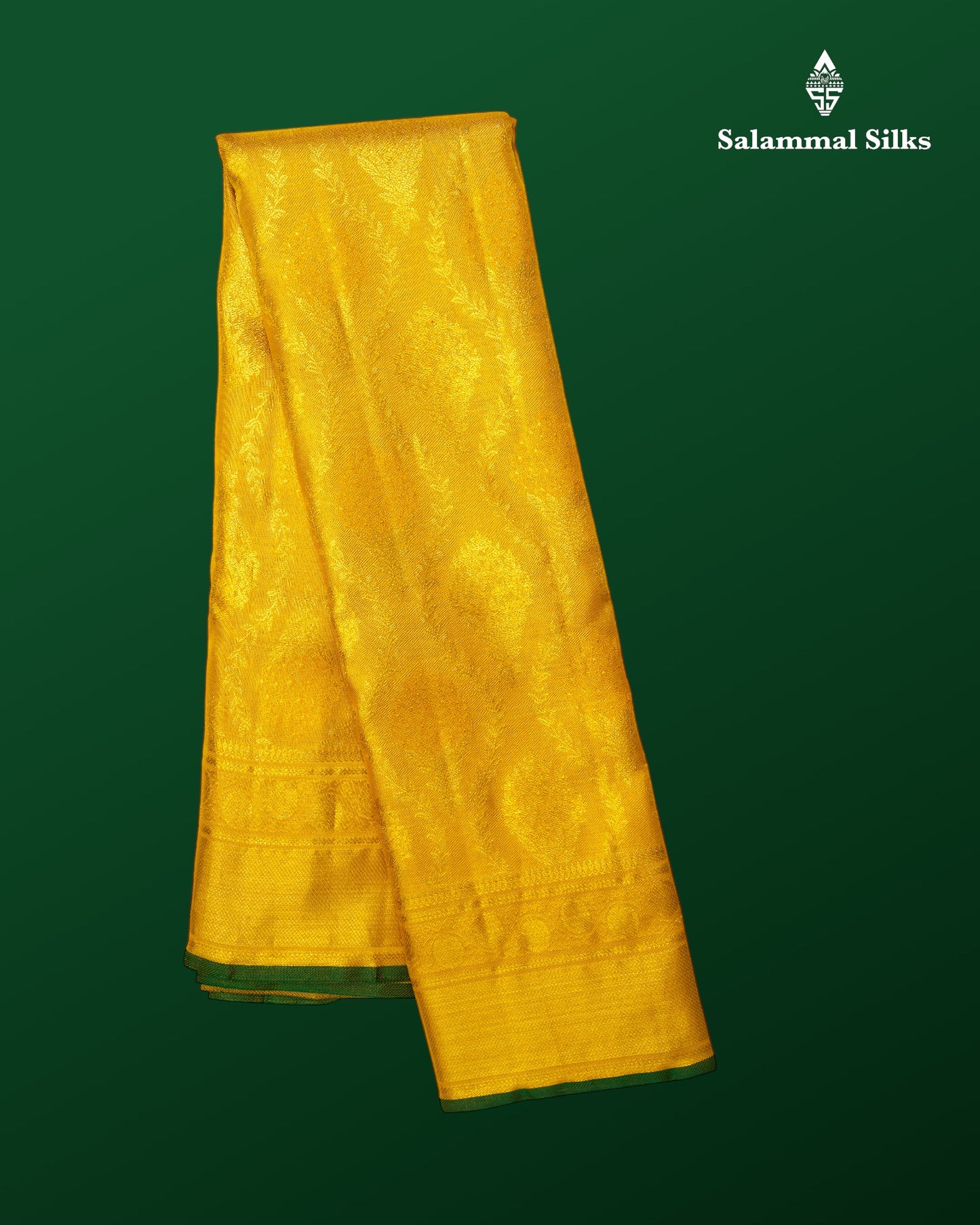Kanjivaram Gold Colour 2G Zari Pure Silk Saree With Gold Zari Border