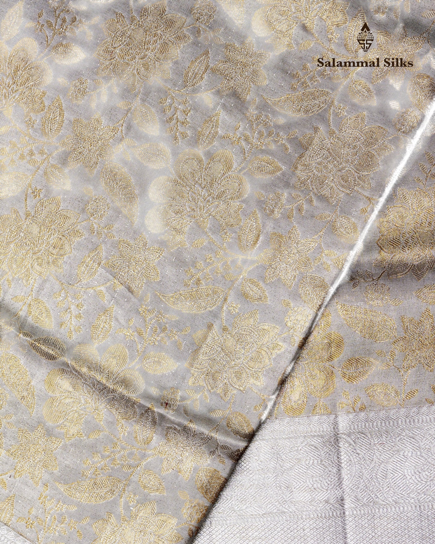 Silver Colour Pure Kanjivaram 2G Zari Silk Saree
