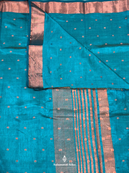 Fancy Saree With Copper Border (Multi colours Available)