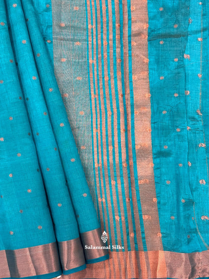 Fancy Saree With Copper Border (Multi colours Available)