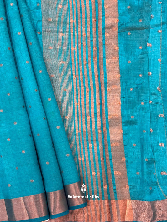 Fancy Saree With Copper Border (Multi colours Available)