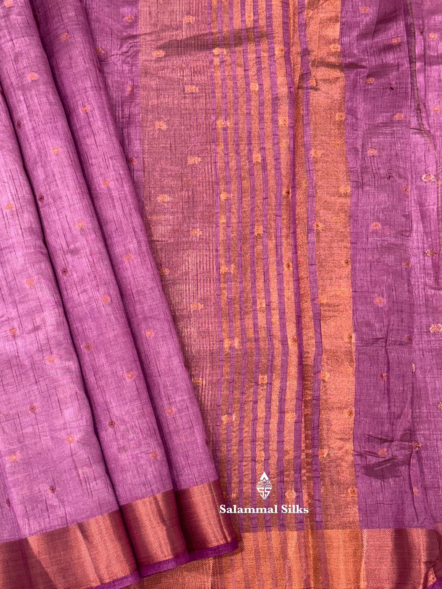 Fancy Saree With Copper Border (Multi colours Available)