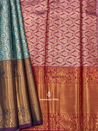 Light Green Tissue Beautiful Semi  Silk Saree With Blouse