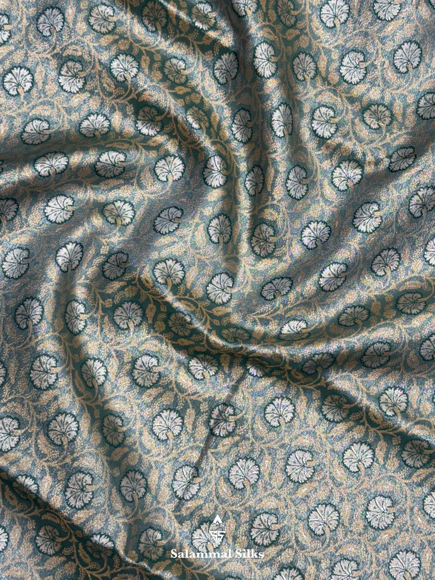 Light Green Tissue Beautiful Semi  Silk Saree With Blouse