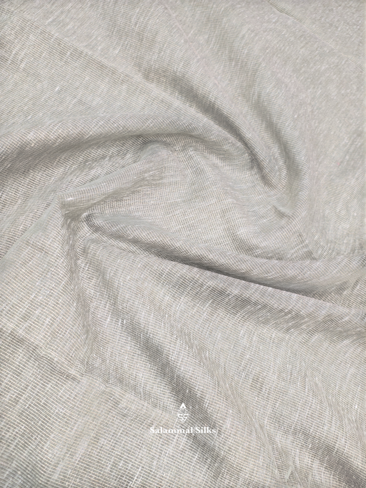 Beige Green Vairaoosi Beautiful Linen Fancy Saree With Blouse