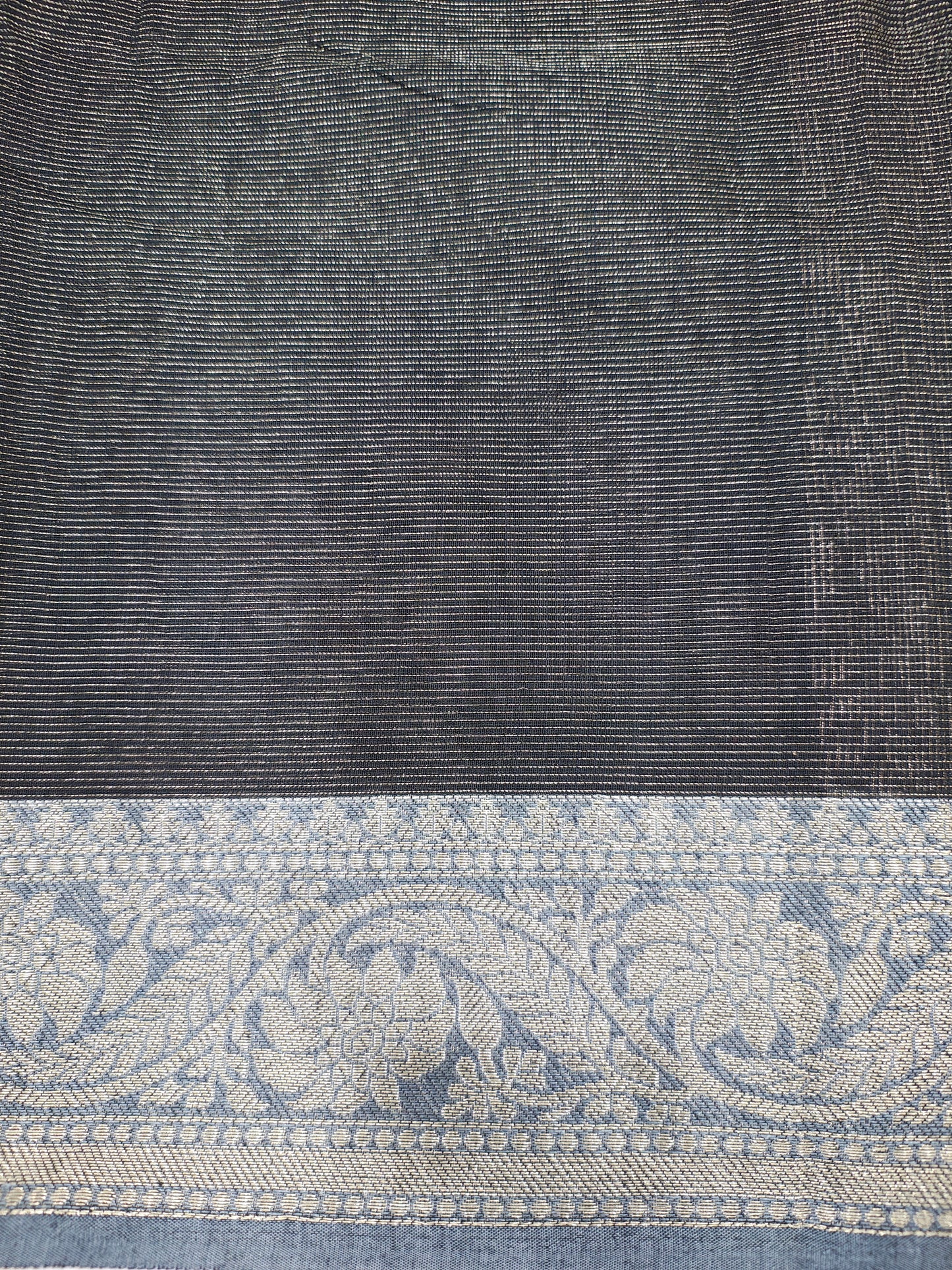 Black Vairaoosi Beautiful Linen Fancy Saree With Blouse