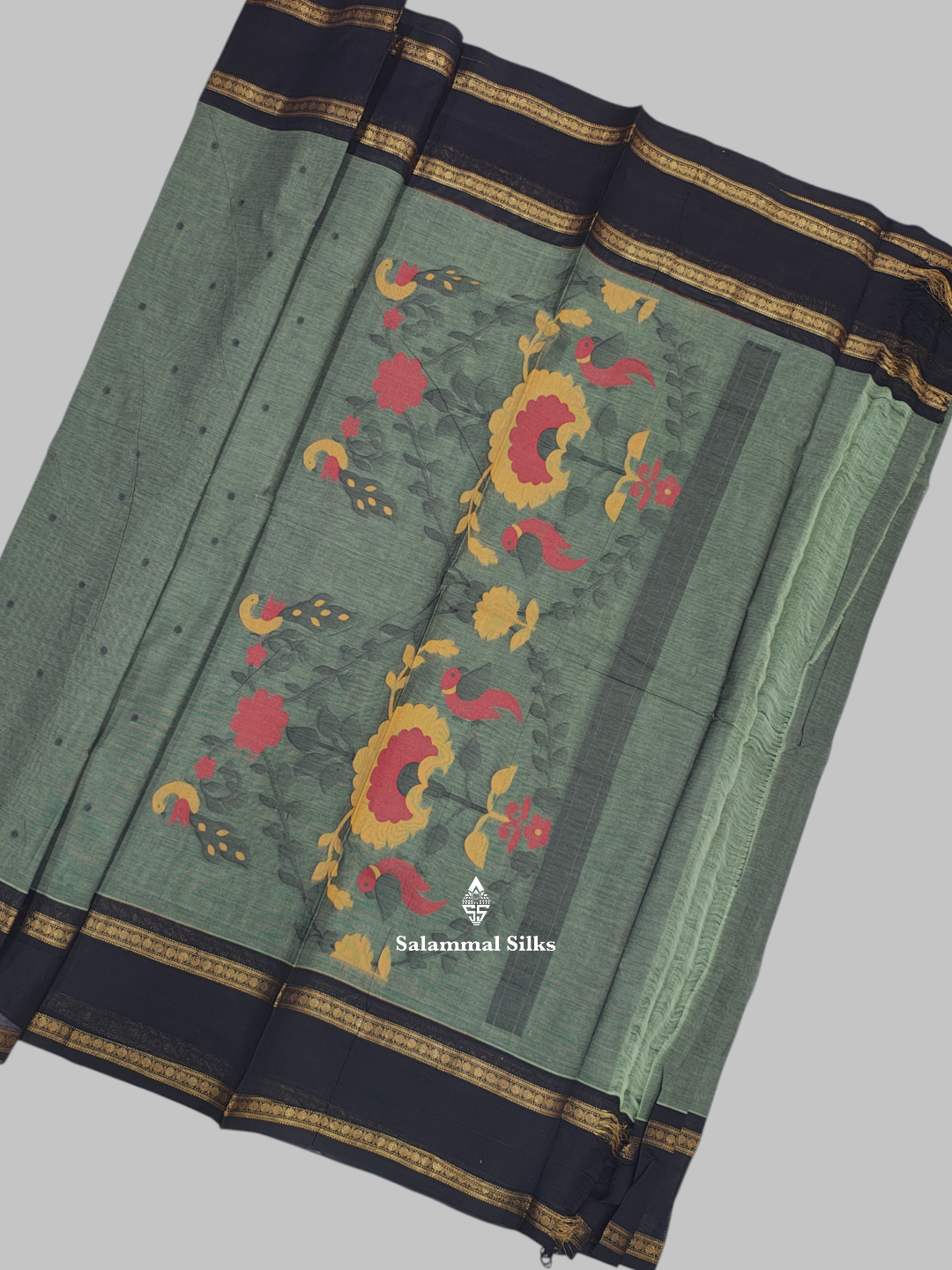 Lemon Yellow Beautiful Pure Cotton With Light Maroon Border