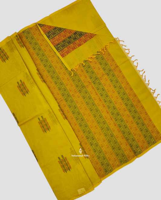 Mustard Yellow Beautiful Pure Cotton WithOut  Border
